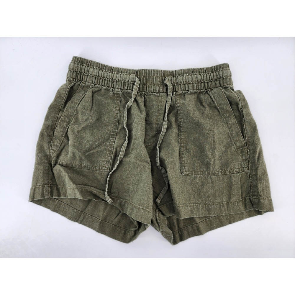 Old Navy Green Linen Blend Drawstring‎ Elastic Waist Shorts XS